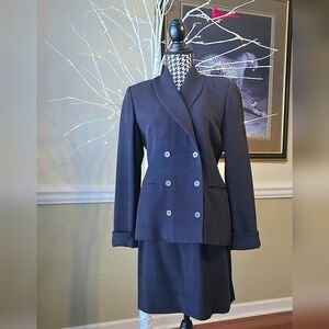 BARNEY'S OF NEW YORK DOUBLE BREASTED SKIRT LADIES SUIT